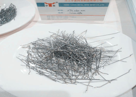 65/50 grieta de resistencia enganchada de la fibra de acero concreta floja del extremo en tierra industrial