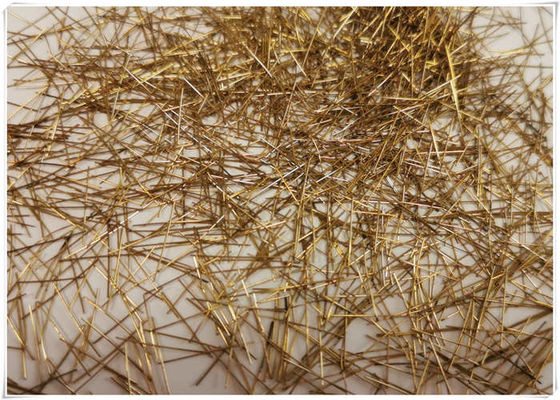 Fibra de acero cubierta de cobre del micrófono 2500mpa para la construcción concreta