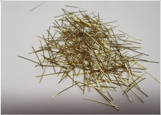 Fibras de acero del metal del micrófono revestido de cobre amarillo para el bolso concreto 20kgs con fuerza de alta resistencia